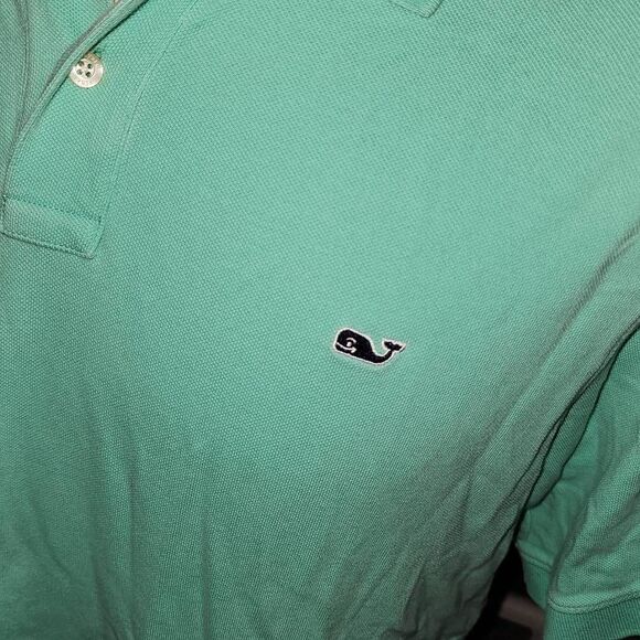 Vineyard Vines Mens Mint Green Classic Fit Polo Shirt Large - Picture 3 of 4